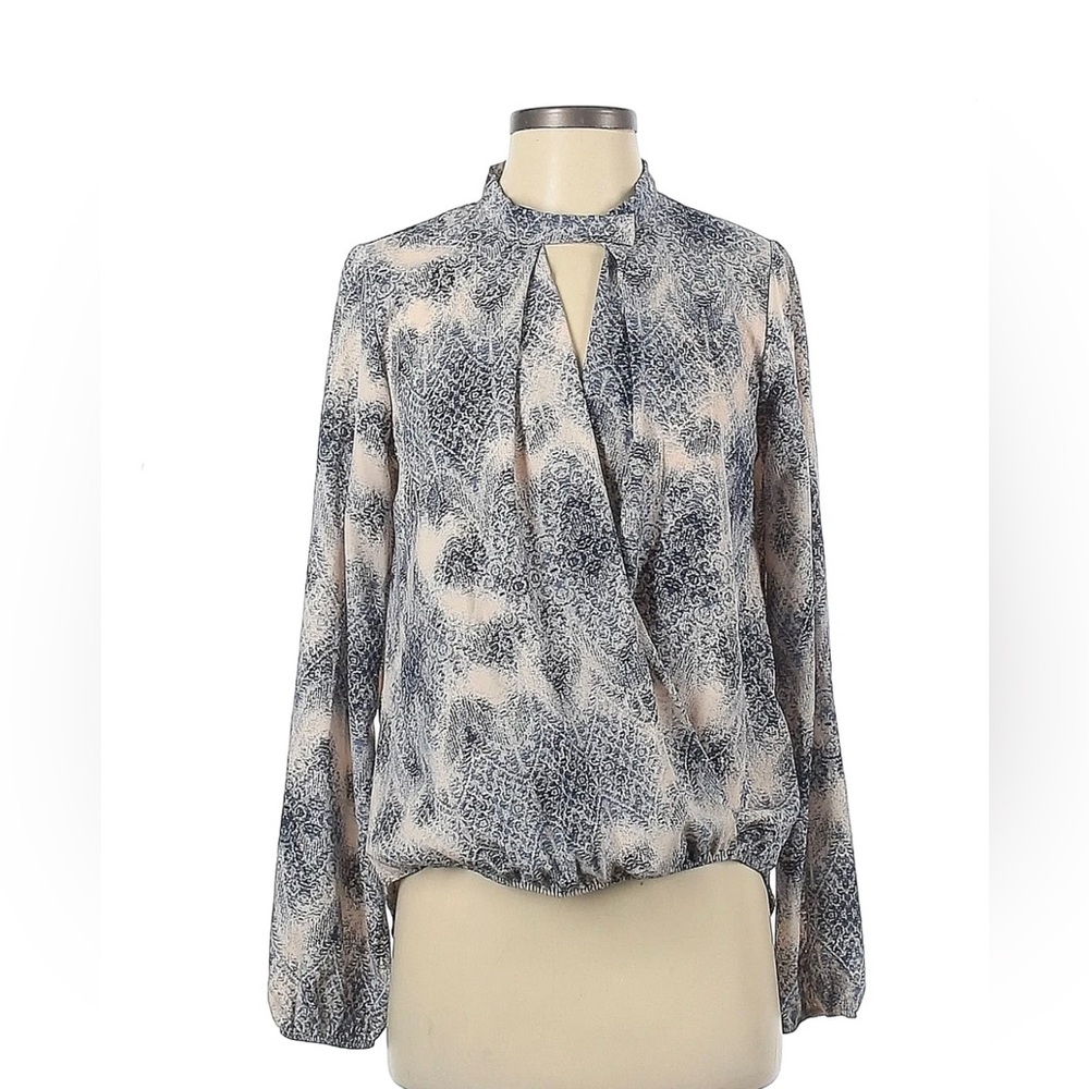 Vintage Havana cream & blue blouse size M